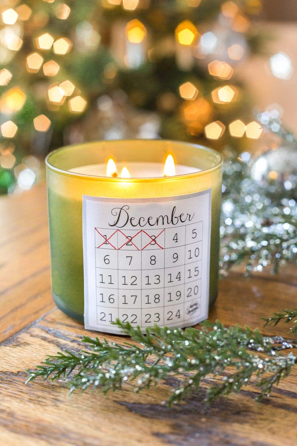 DIY Advent calendar candle label