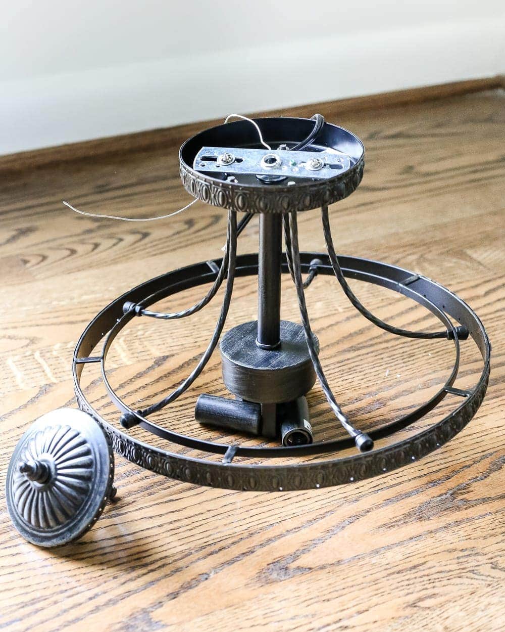 thrifted light fixture