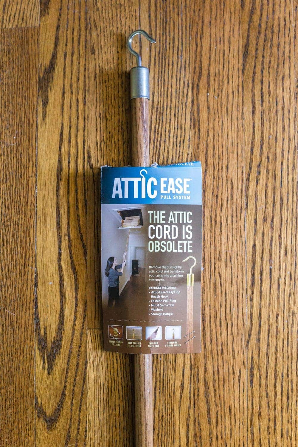 How to Replace an Attic Door String with a Hook | blesserhouse.com - A quick tip for improving the look of a hanging cord on an attic door.