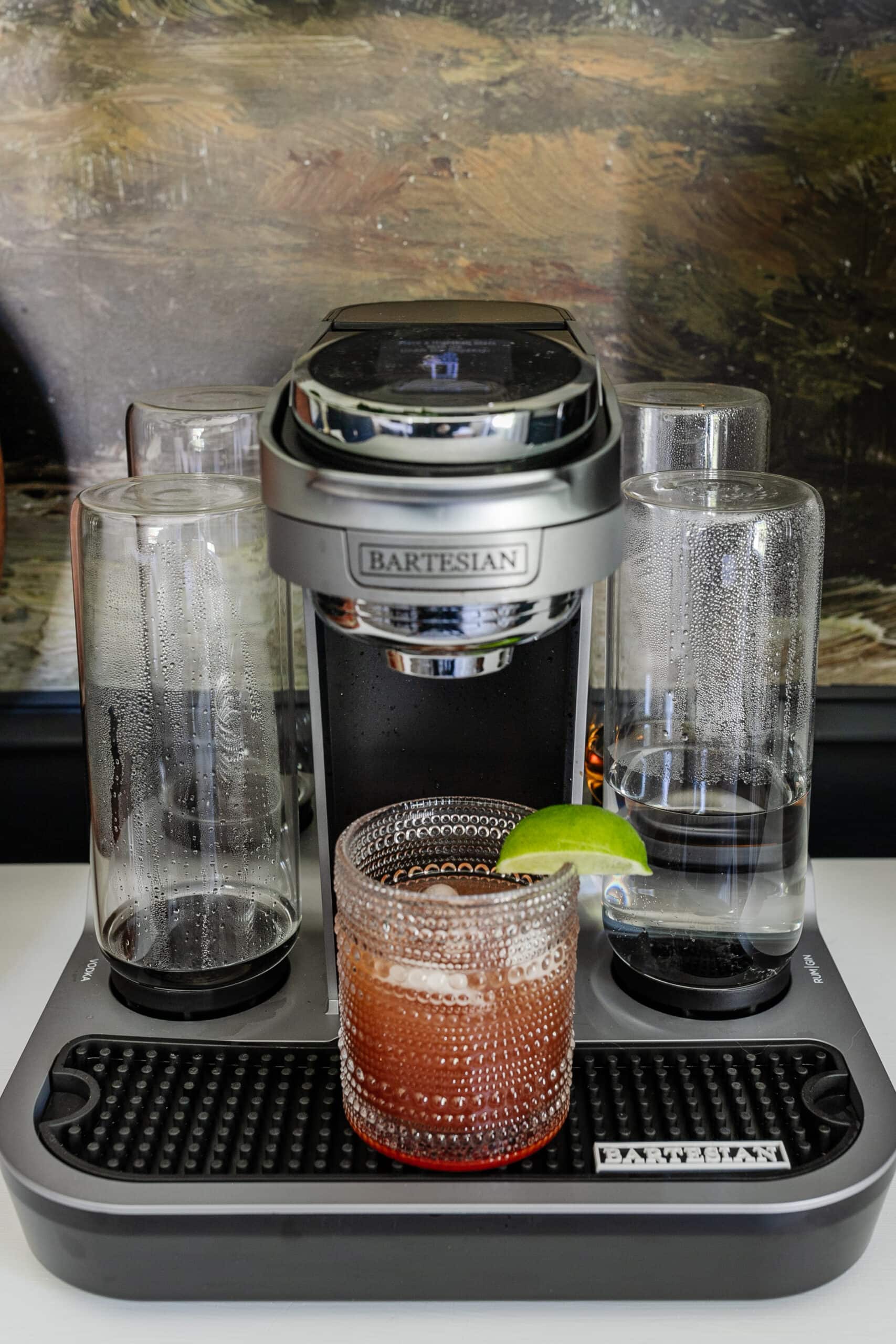 Bartesian cocktail maker with a rum breeze drink