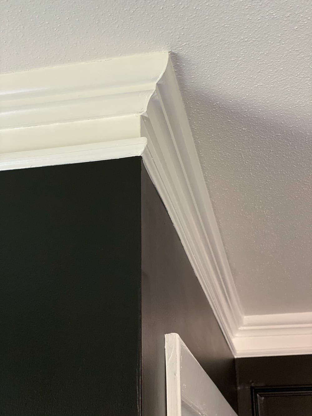 crown molding with extra molding strip to beef it up
