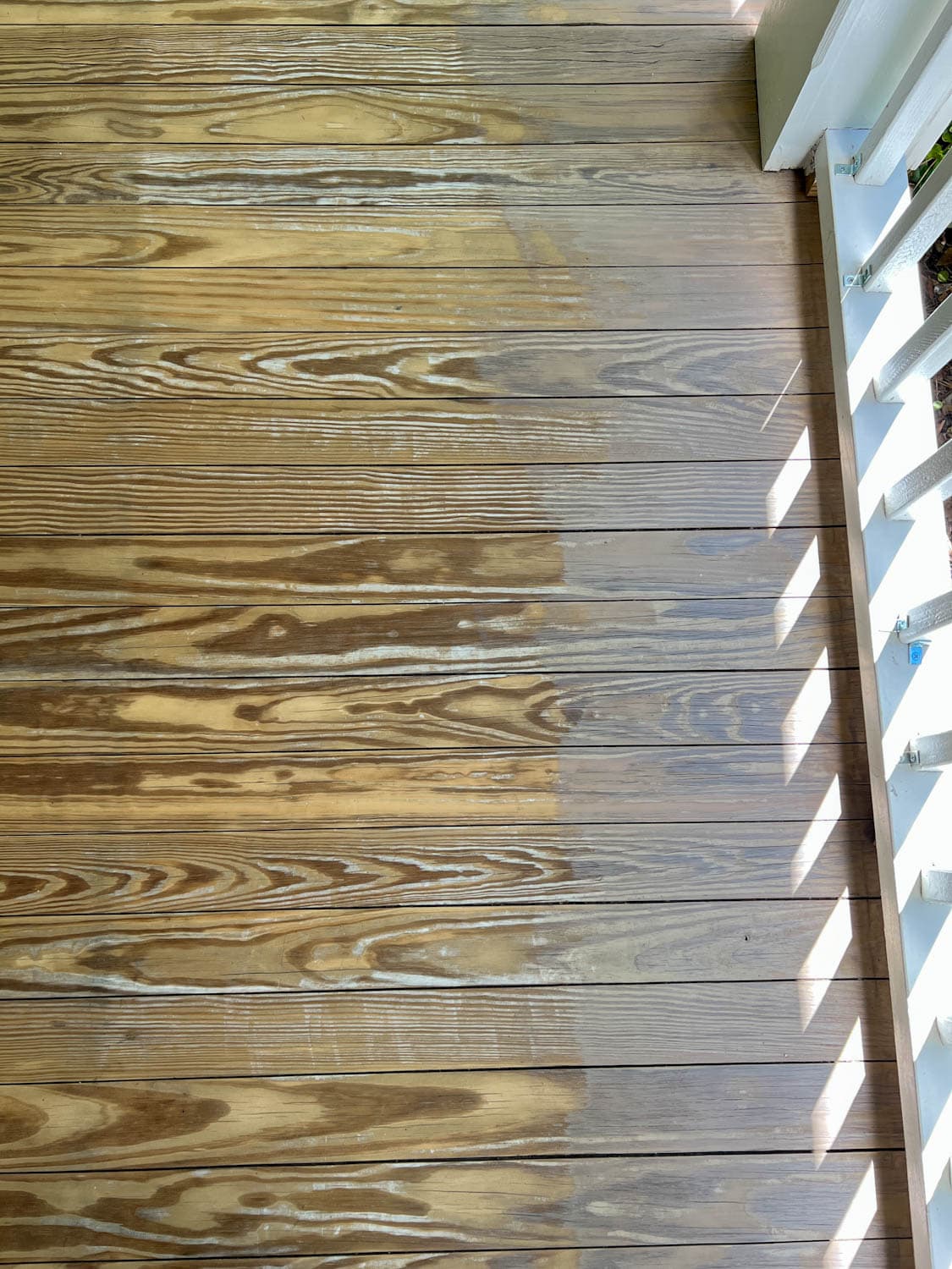 brushing behr stain color taupe on old deck wood removing yellow from wood