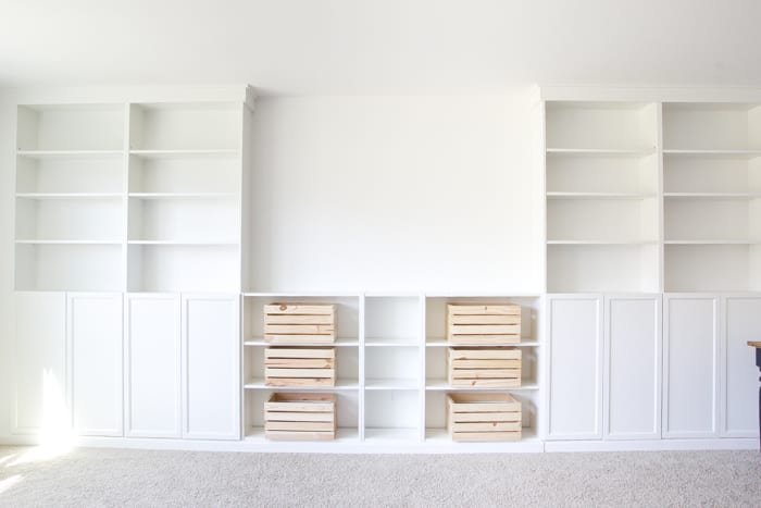 DIY IKEA Bookcase Built Ins