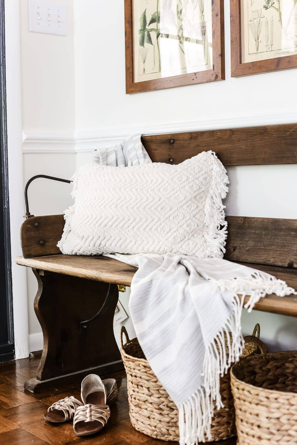 Botany Printable Art and a Wall Decor Hanging Trick | blesserhouse.com - A free download of botany printable art perfect for spring and summer, plus a wall decor hanging hack to make hanging frames quick and easy.