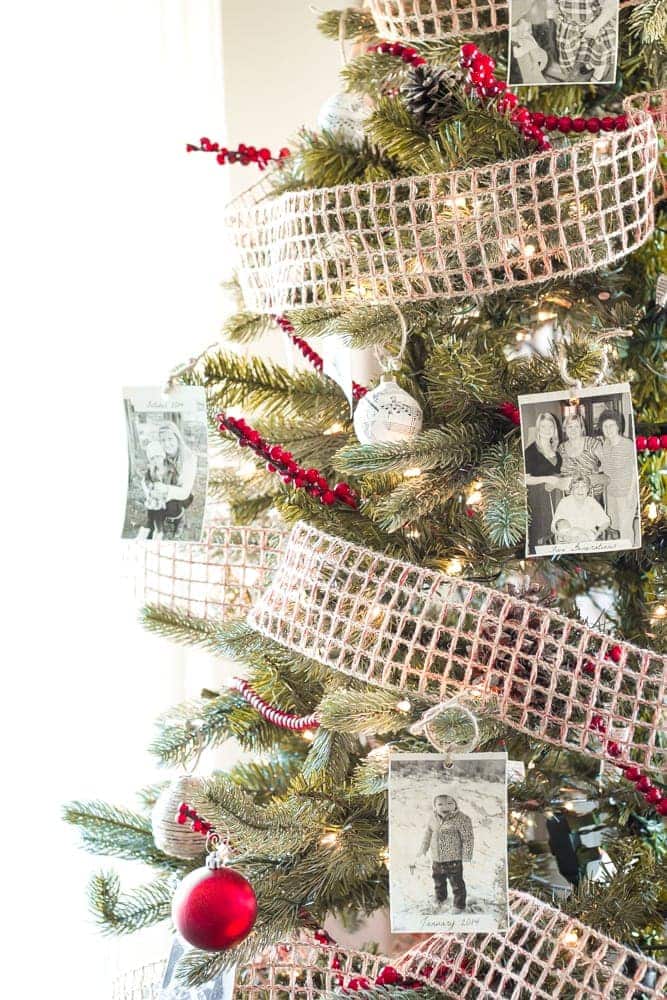 printing old family photos to use as DIY ornaments