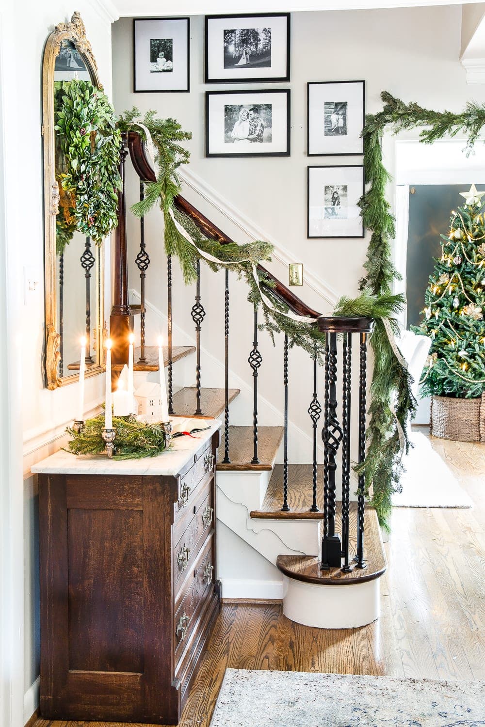 Recycling Christmas tree clippings as garland