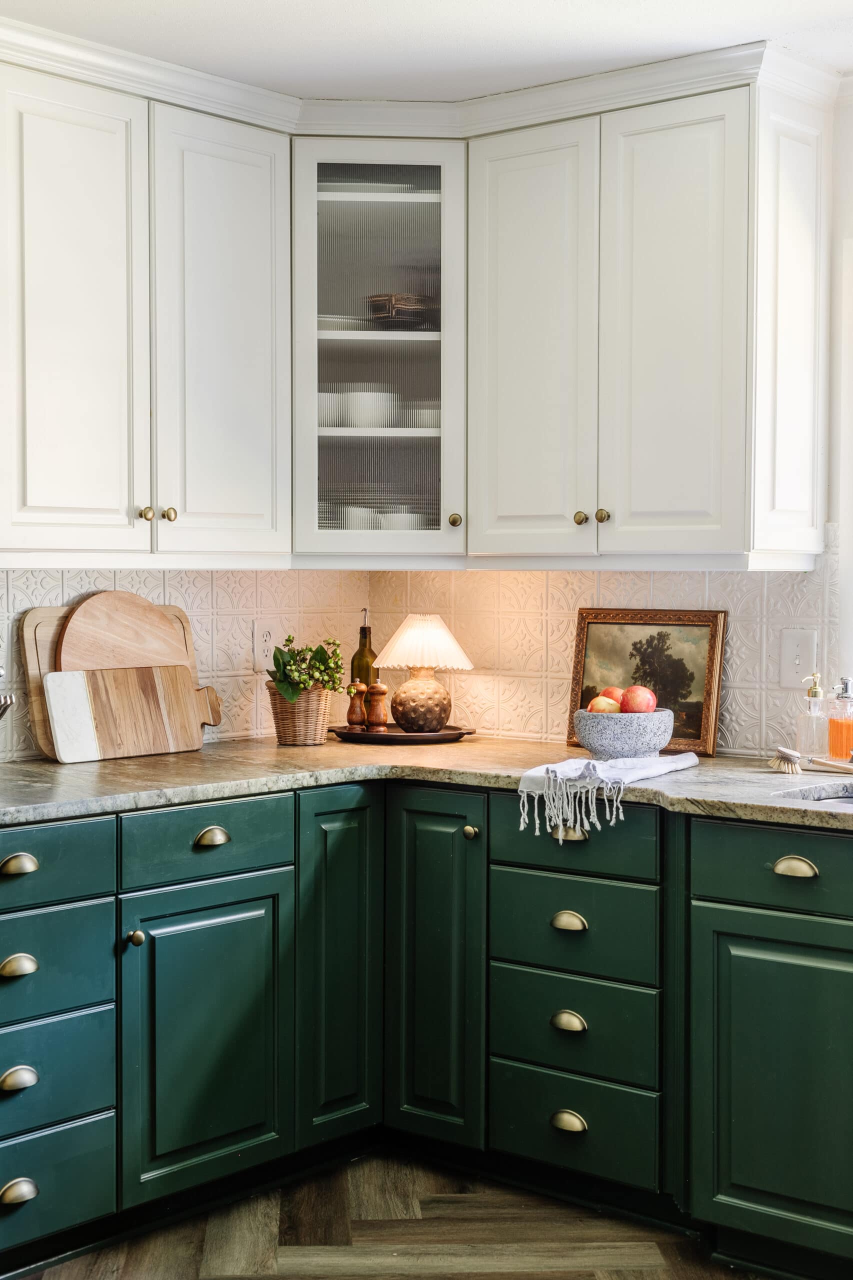 mini lamp on a kitchen counter