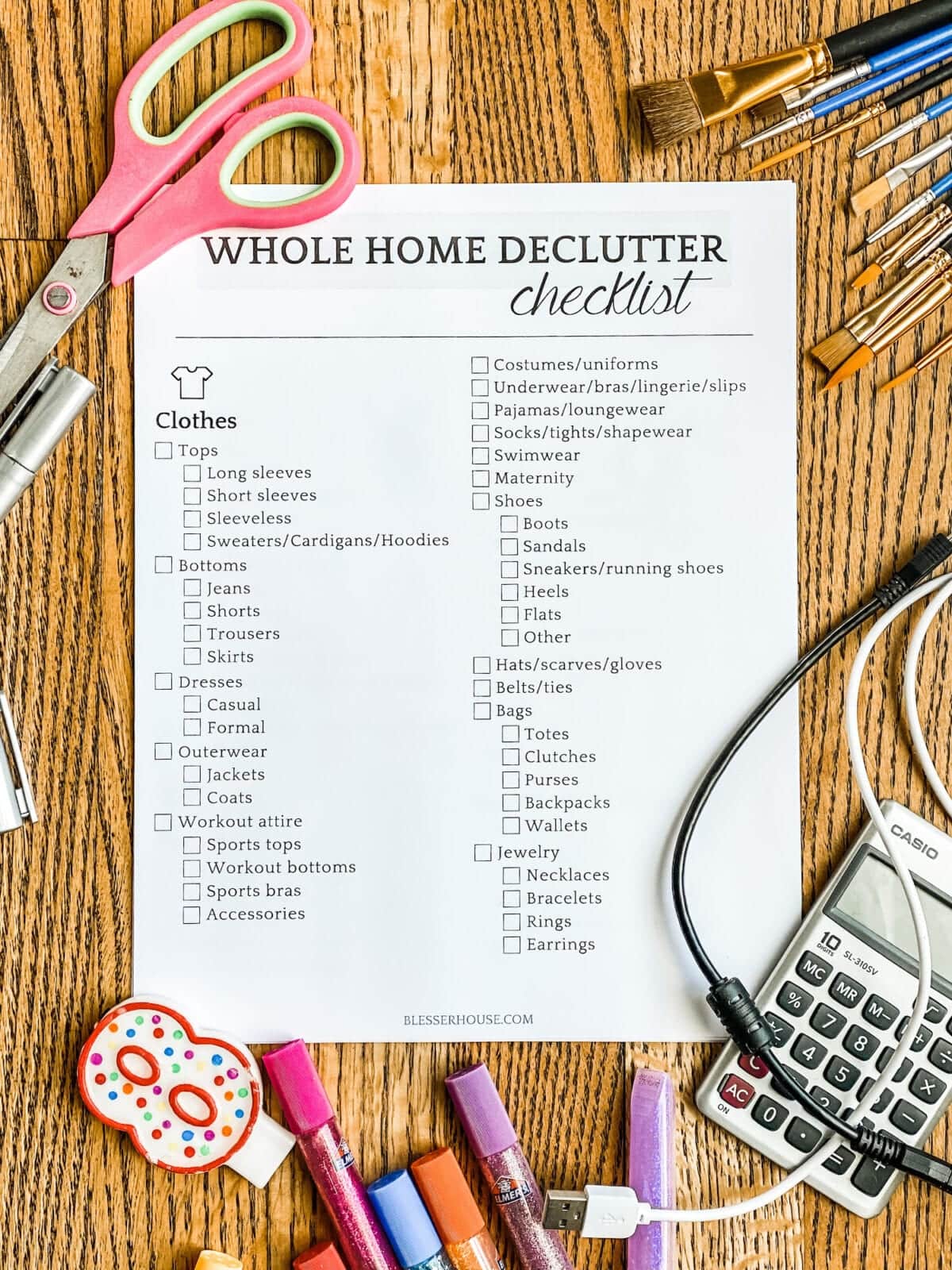 declutter checklist printable