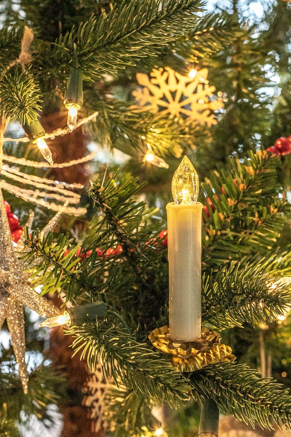 DIY Christmas candles as tree decorations