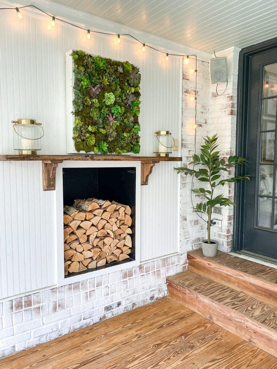DIY Vertical Wall Planter | How to make a wall planter for either indoors or outdoors using scrap wood, moss, and succulents for the perfect spring or summer gardening project.