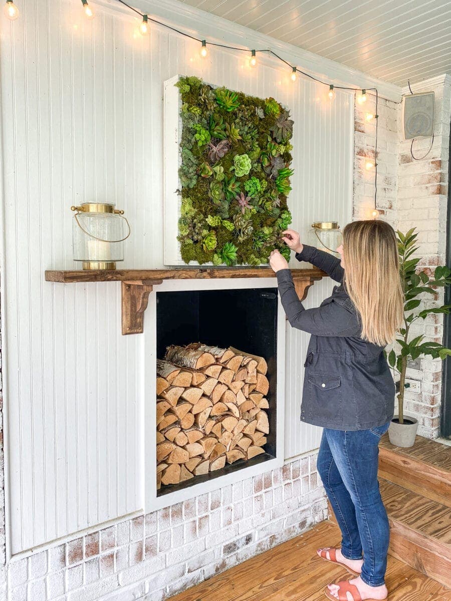 DIY Vertical Wall Planter | How to make a wall planter for either indoors or outdoors using scrap wood, moss, and succulents for the perfect spring or summer gardening project.