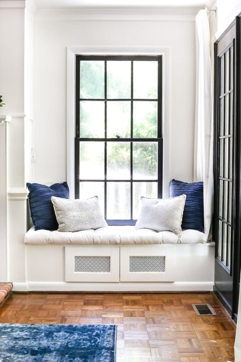 DIY Window Seat From a Kitchen Cabinet
