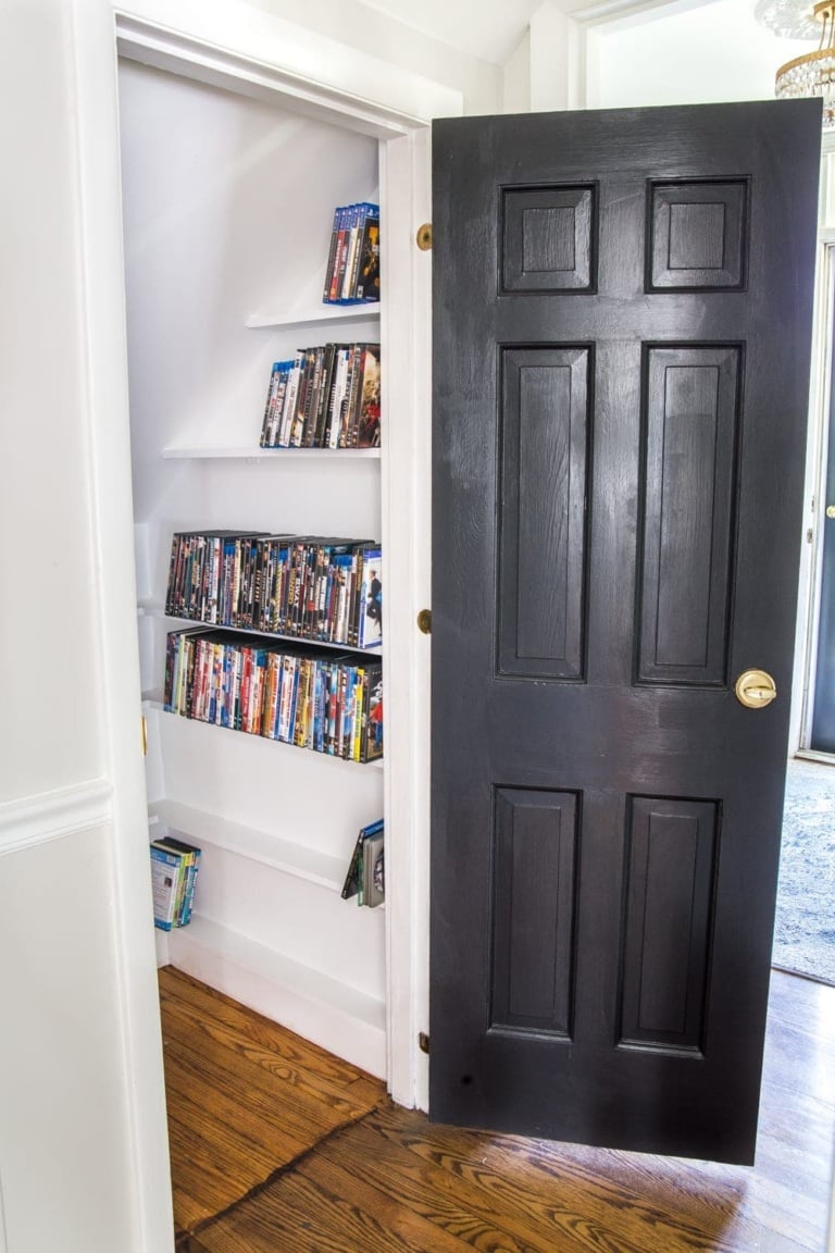 DIY DVD Storage Closet