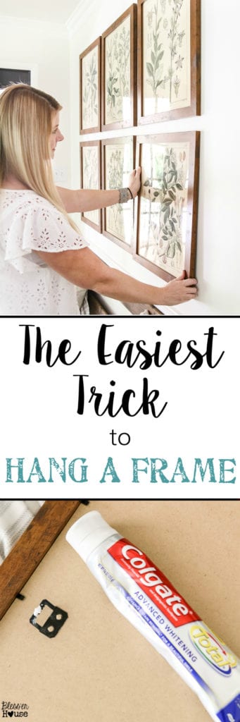 Botany Printable Art and a Wall Decor Hanging Trick | blesserhouse.com - A free download of botany printable art perfect for spring and summer, plus a wall decor hanging hack to make hanging frames quick and easy.