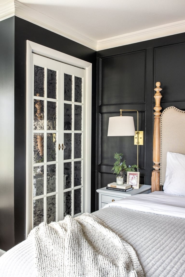 Easy DIY Mirrored French Bi-Fold Closet Door Makeover