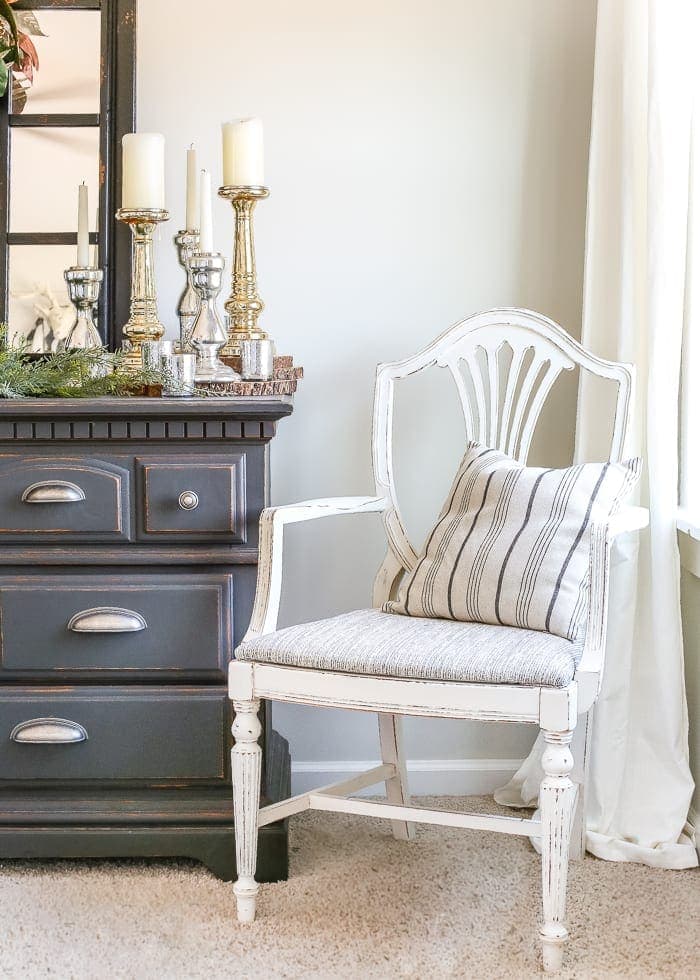 Raw Silk Painted Master Bedroom Chair