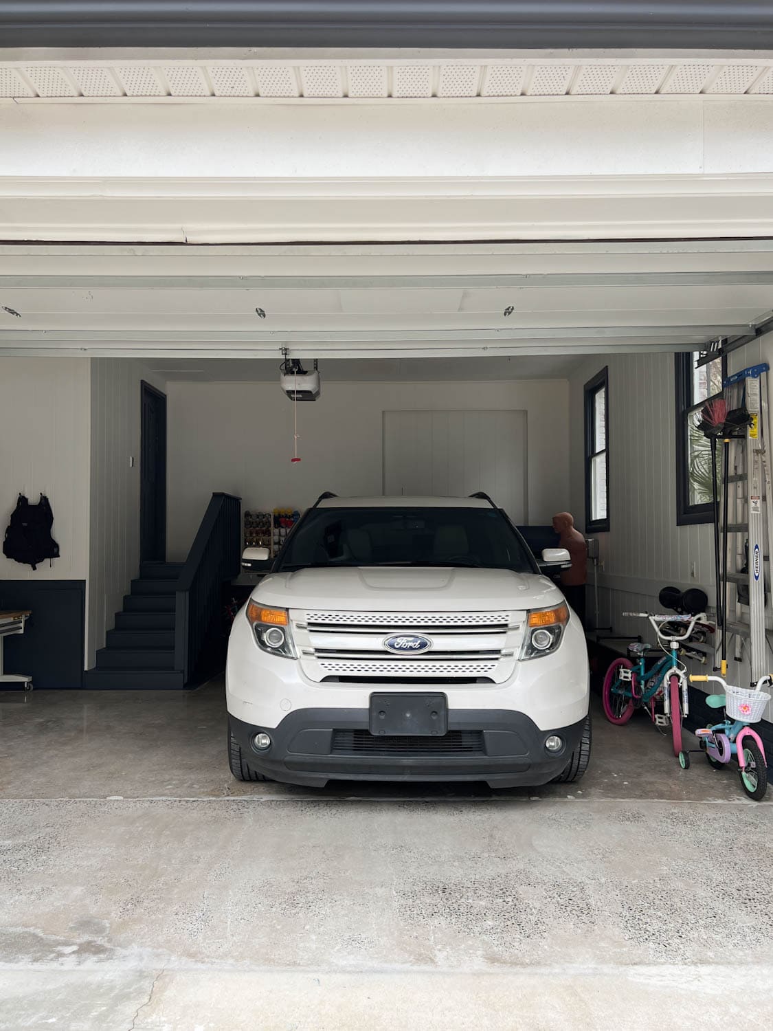car parked in a garage