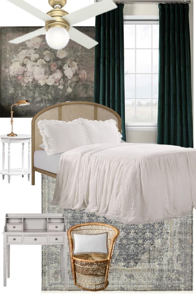 Guest Bedroom Makeover Mood Board Plan