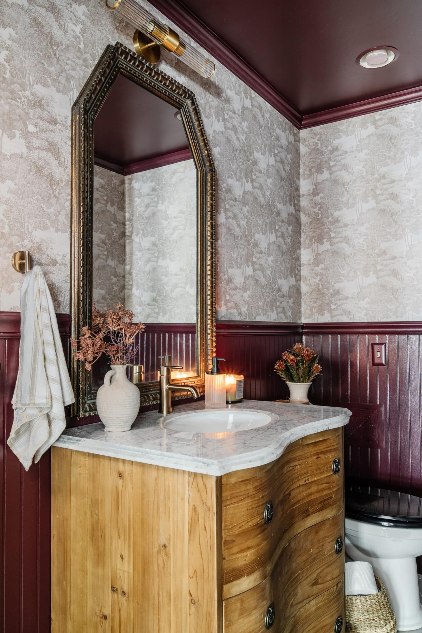 handmade bathroom vanity to look like a vintage dresser