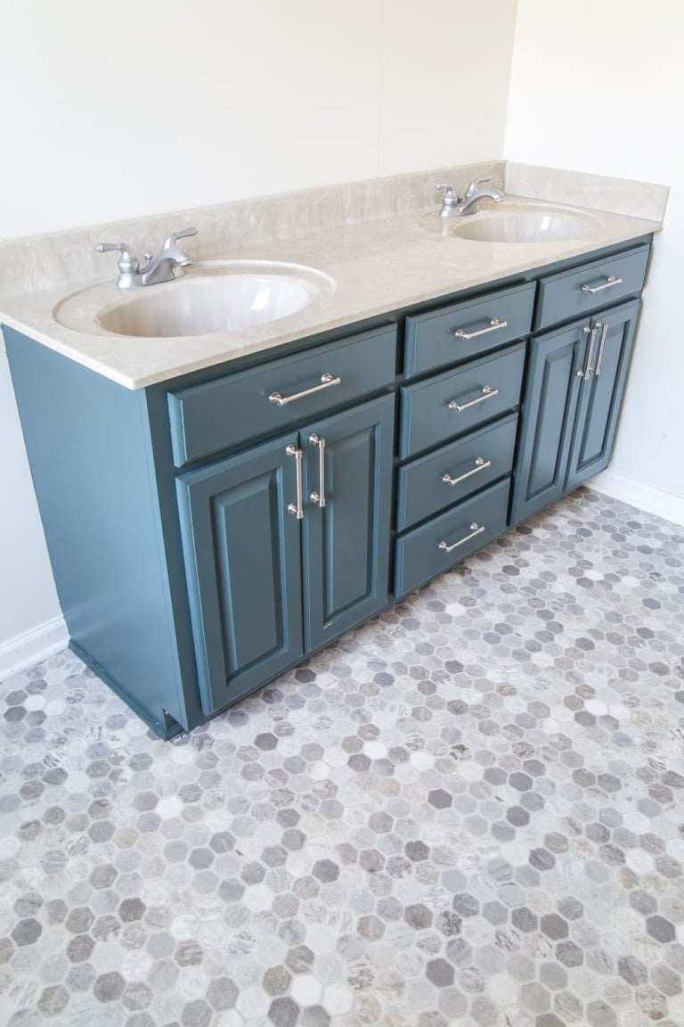 Easy DIY: How to Install Sheet Vinyl Flooring Over Tile