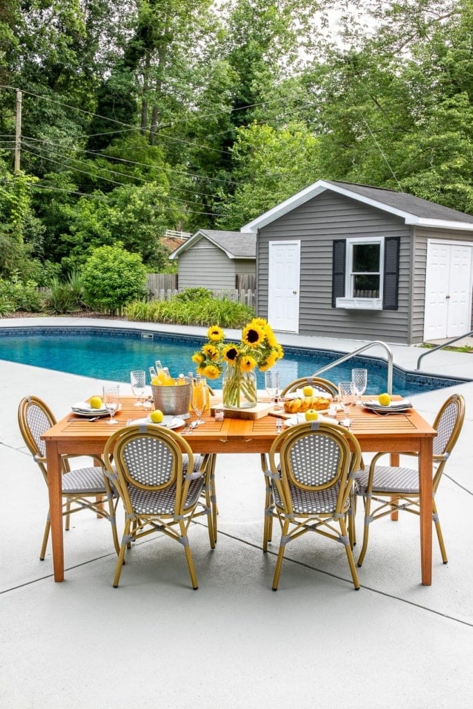 painted concrete patio and pool deck