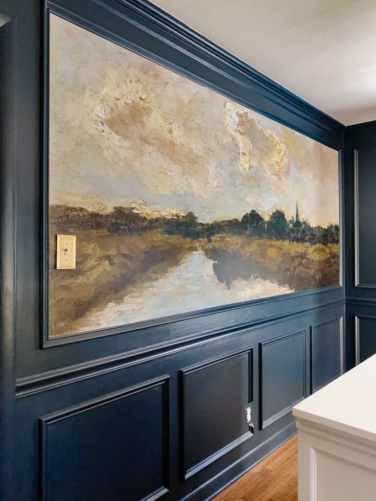 vintage light switch cover mural
