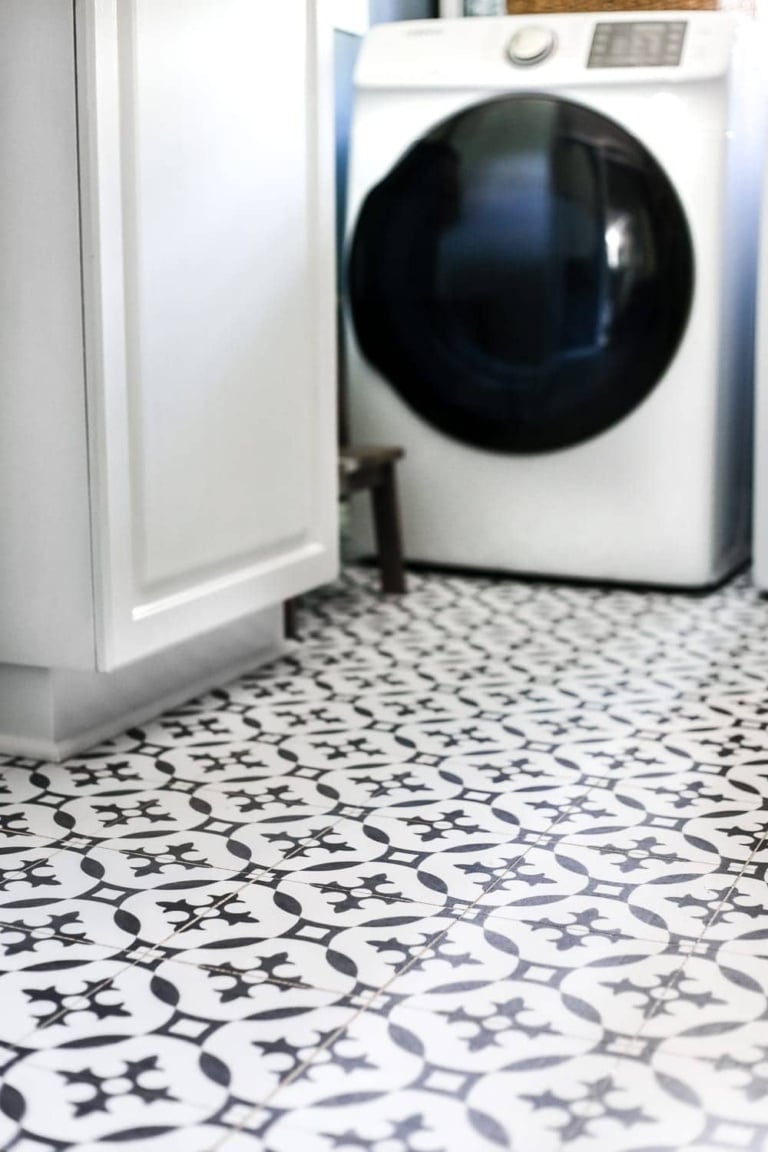 DIY Moroccan Vinyl Tile Floor