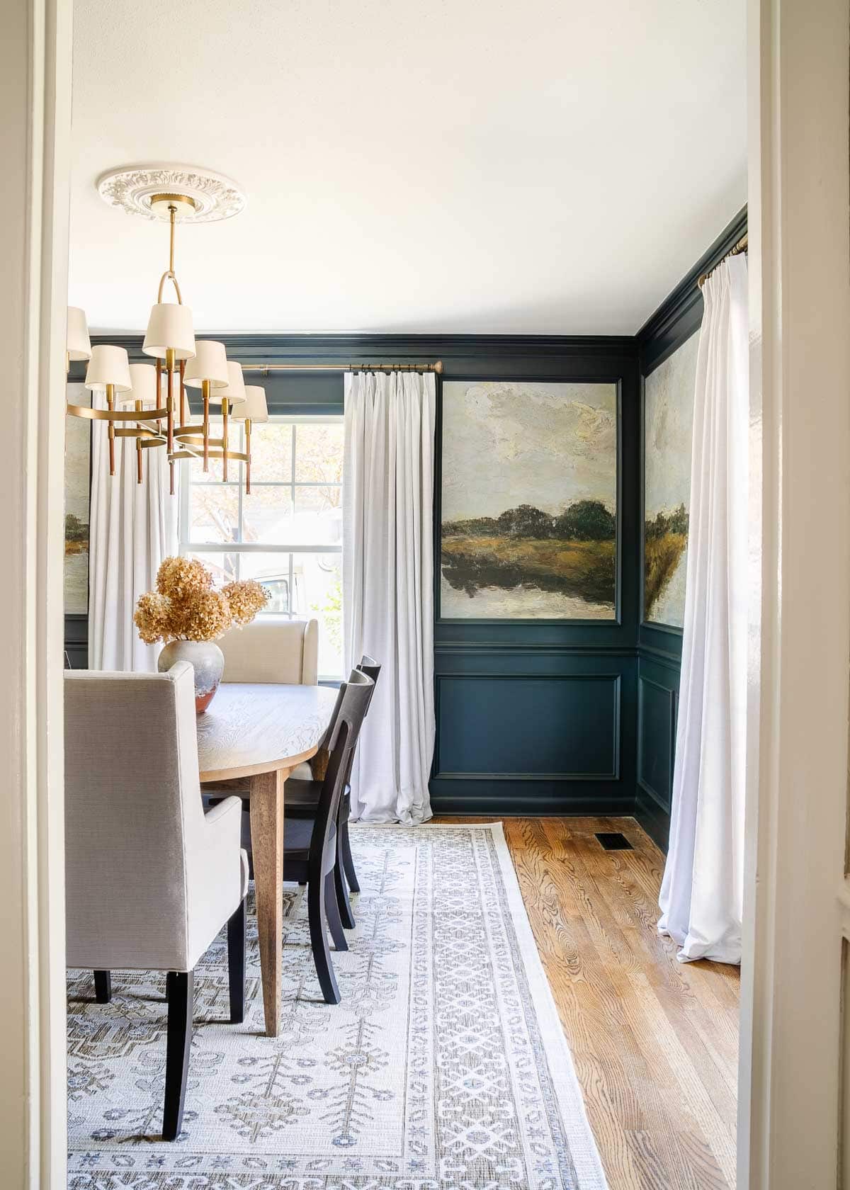 decluttered dining room