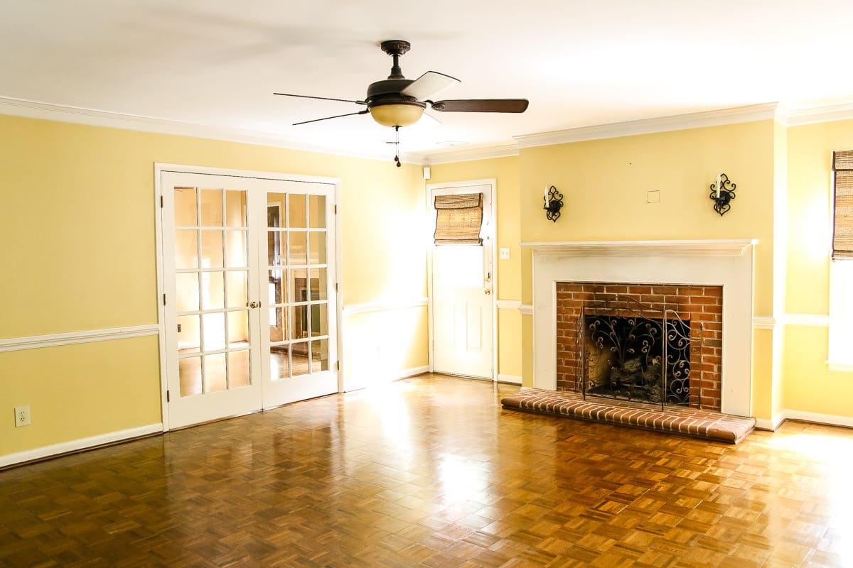 yellow living room before