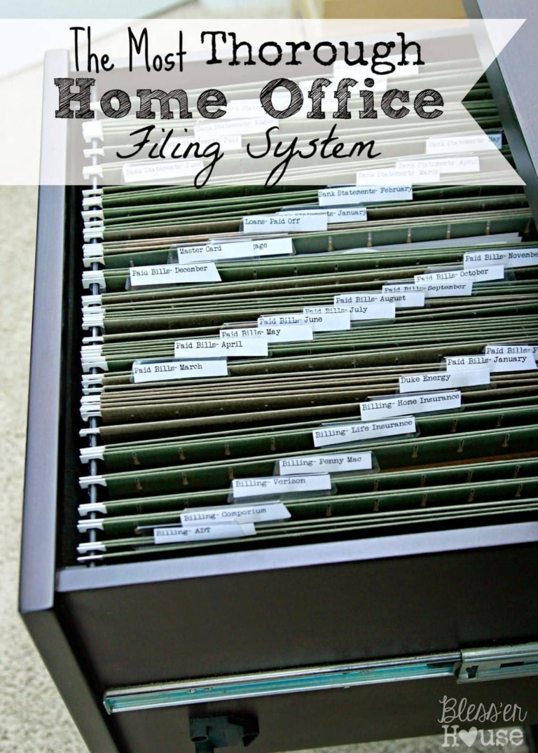 Organizing the Most Thorough Home Office Filing System