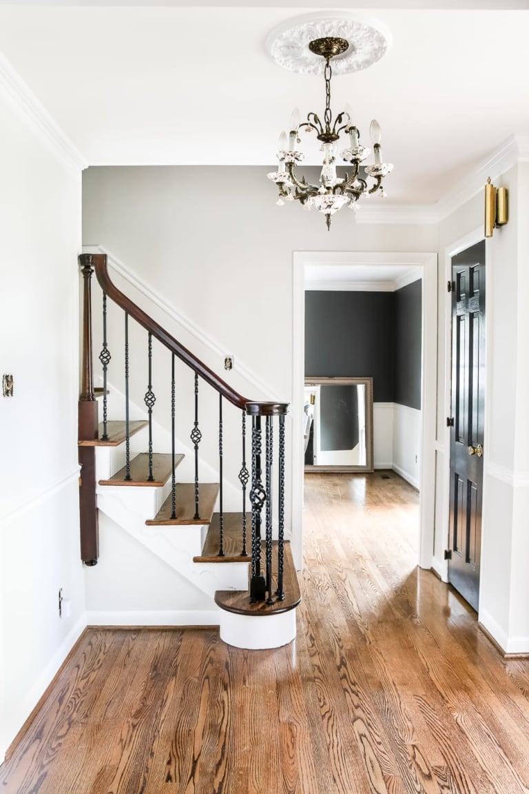 Neutral Painted Foyer Update