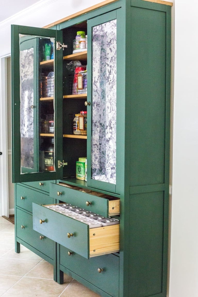 IKEA Hemnes Pantry Cabinet Organization