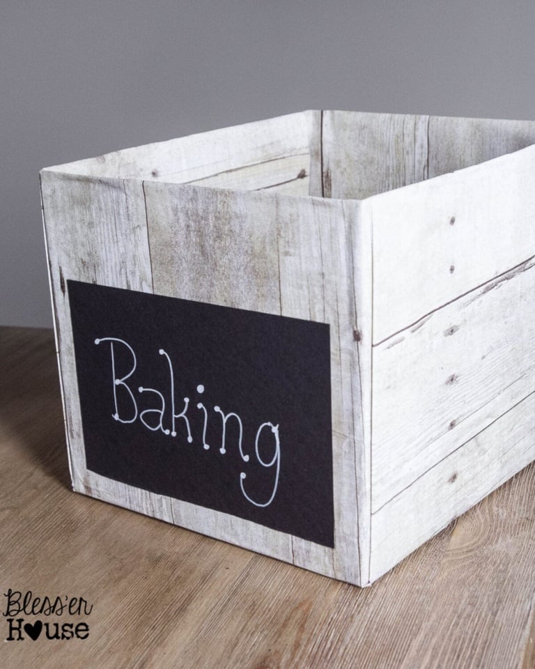 DIY Weathered Wood Pantry Crates for Cheap