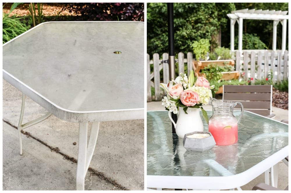 How to revive a glass patio table