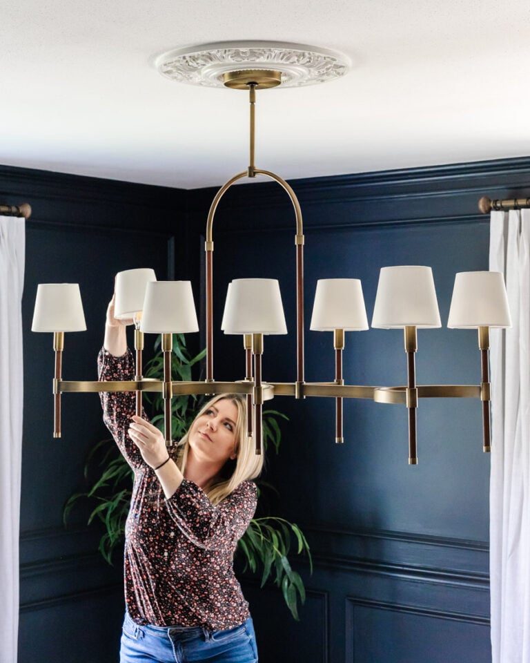 chandelier installation