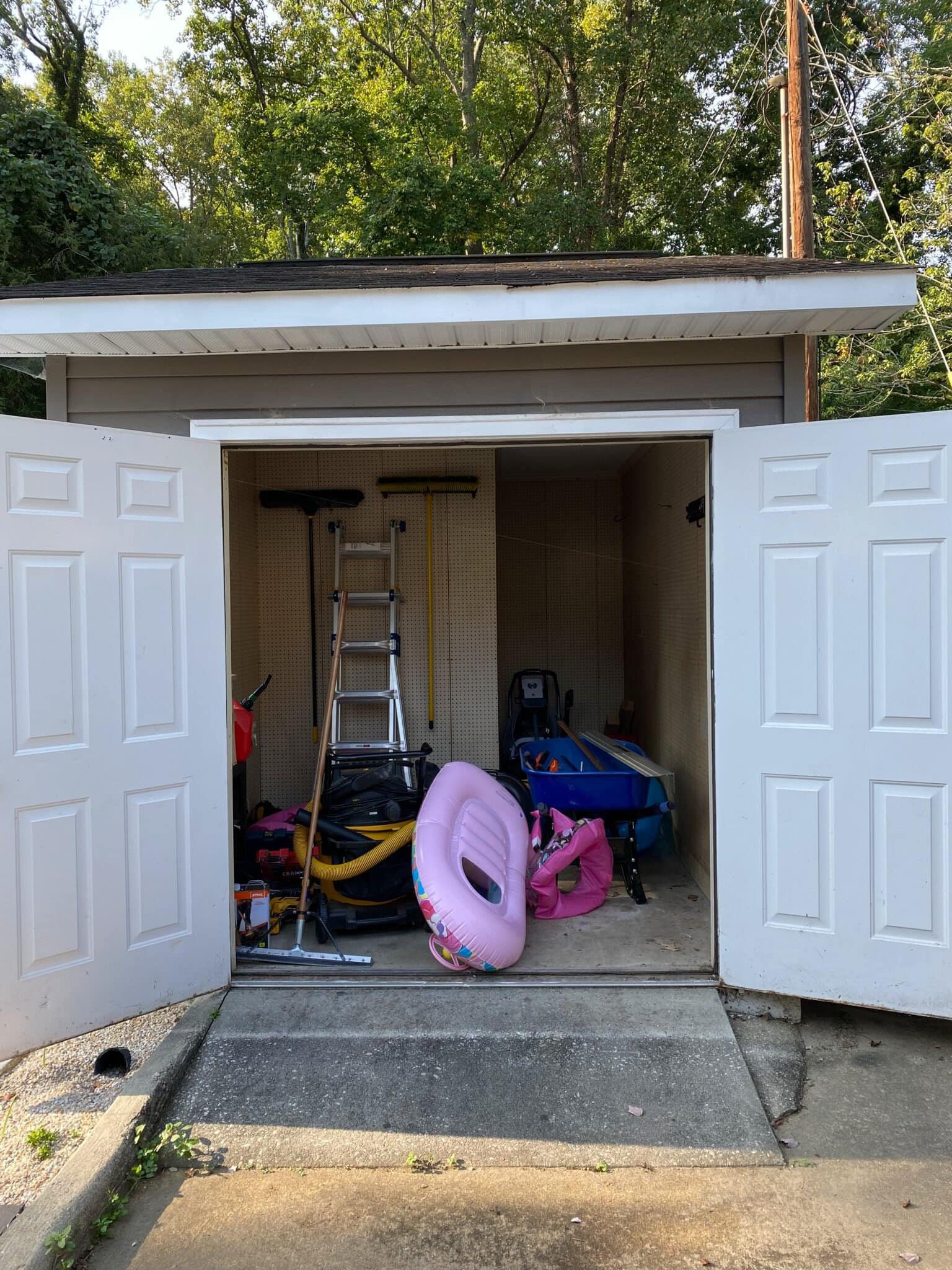 backyard shed before