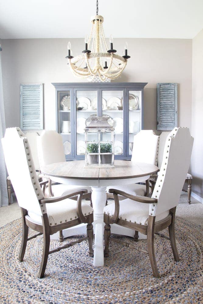 Weathered Oak Dining Table Makeover | blesserhouse.com - A thrifted banged up dining table gets a simple weathered oak finish for a high-end designer look. This tutorial is so easy! 