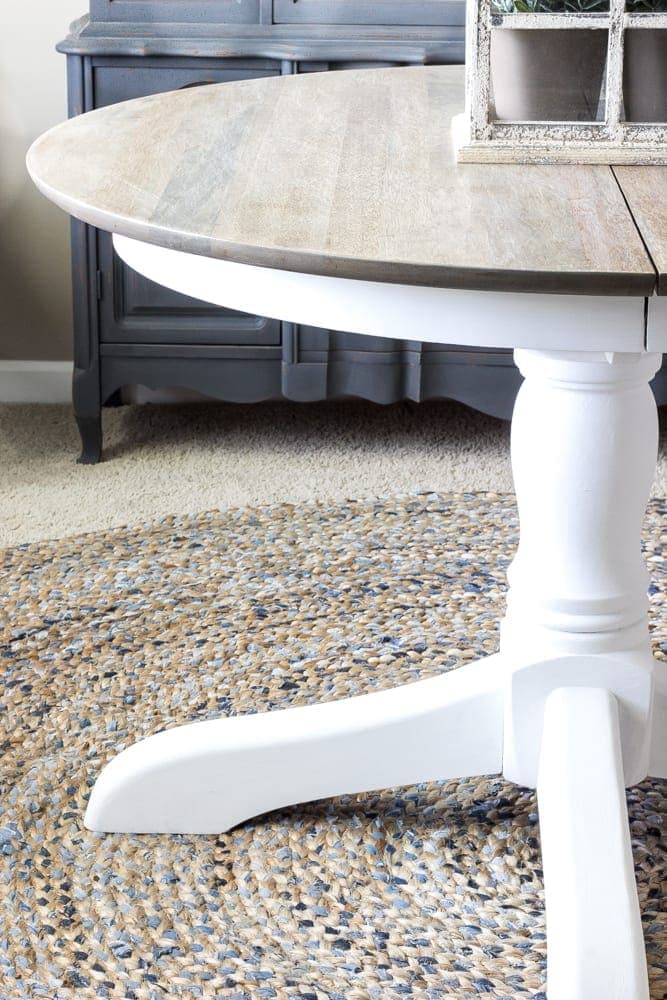 Weathered Oak Dining Table Makeover | blesserhouse.com - A thrifted banged up dining table gets a simple weathered oak finish for a high-end designer look. This tutorial is so easy! 