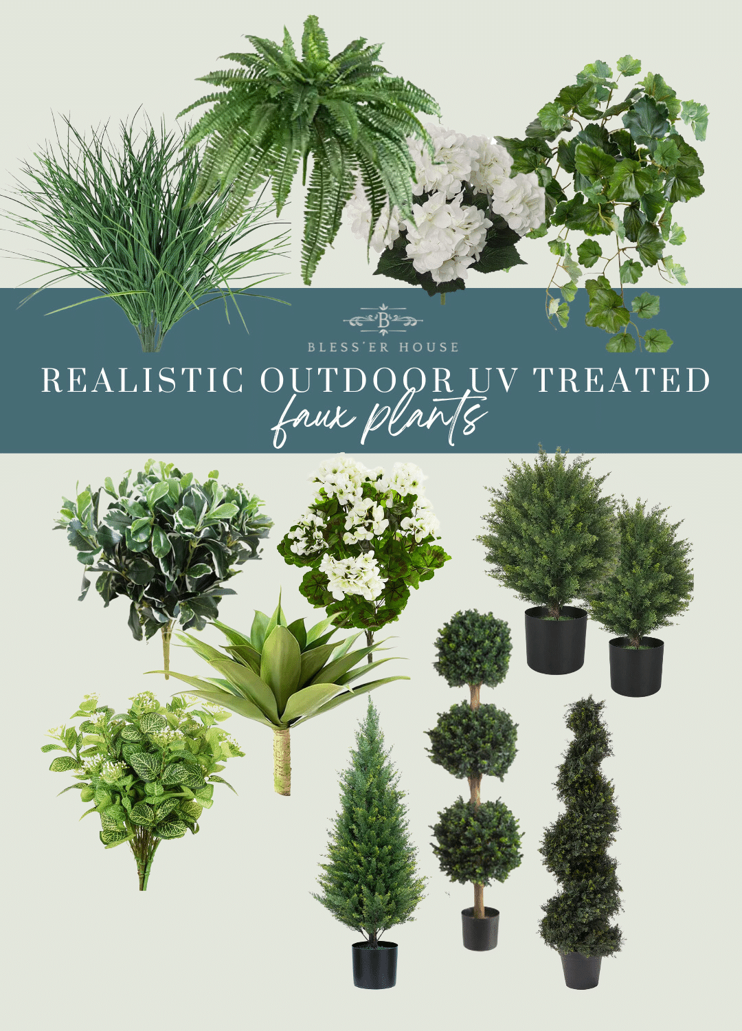 realistic outdoor uv treated faux plants