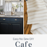 no sew diy cafe curtains using kitchen towels