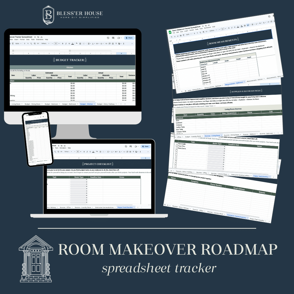 room makeover planner spreadsheet