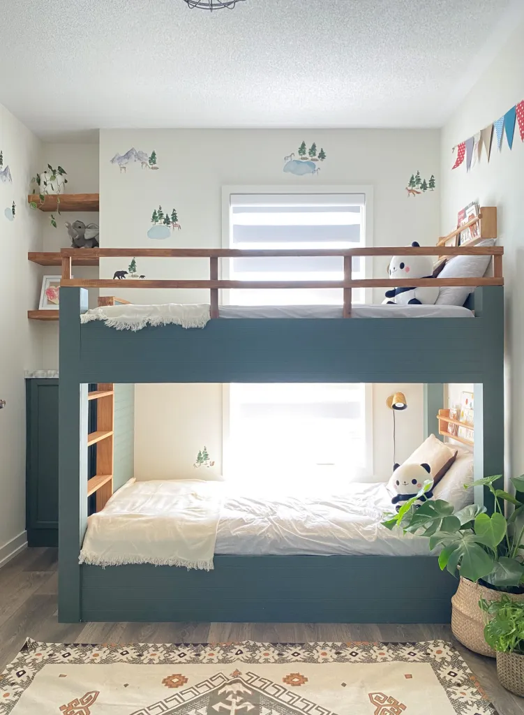 IKEA bunk beds hack to make them look like custom built ins
